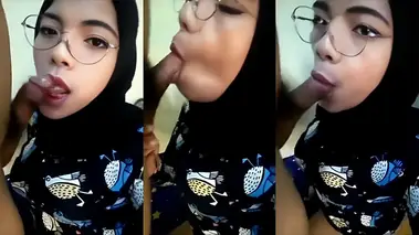 Bokep Jilbab Kacamata Sepong Sampai Tuntas